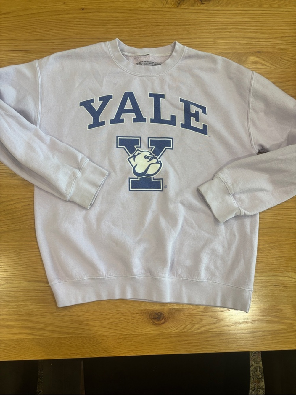 Yale Crewneck Sweatshirt in Light Purple Small Blue University Bulldogs S